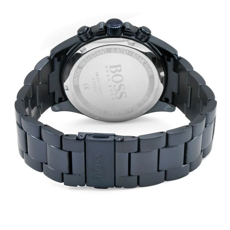 BOSS Hero Sport 1513758 Herren • Chronograph • Blaues Edelstahlarmband