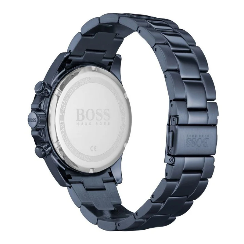 BOSS Hero Sport 1513758 Herren • Chronograph • Blaues Edelstahlarmband