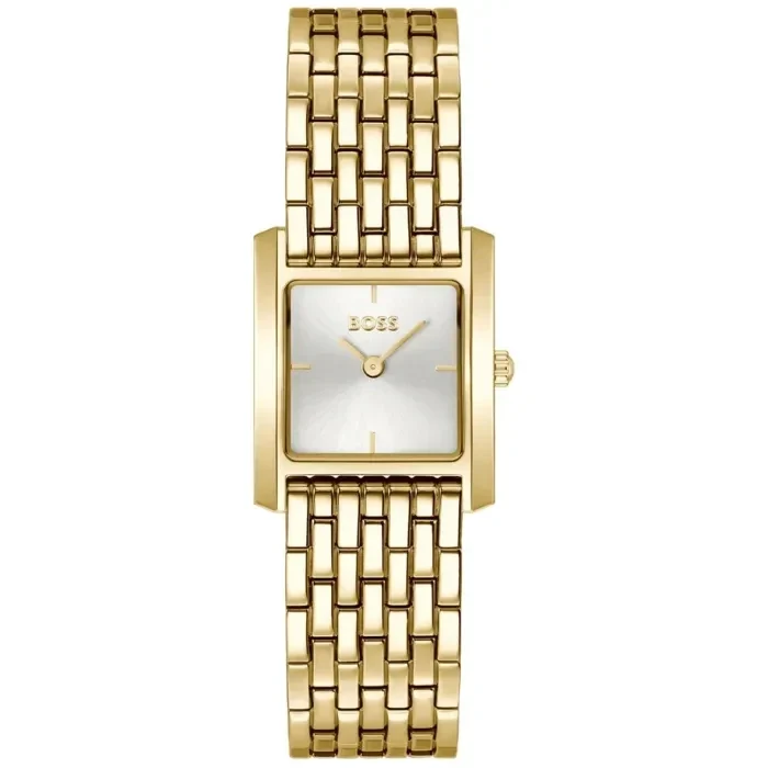 BOSS Lucy Scala 1502845 Damen Armbanduhr Goldfarben • Mineralglas • Quarzwerk