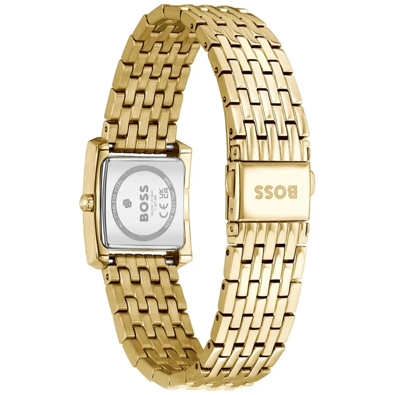 BOSS Lucy Scala 1502845 Damen Armbanduhr Goldfarben • Mineralglas • Quarzwerk