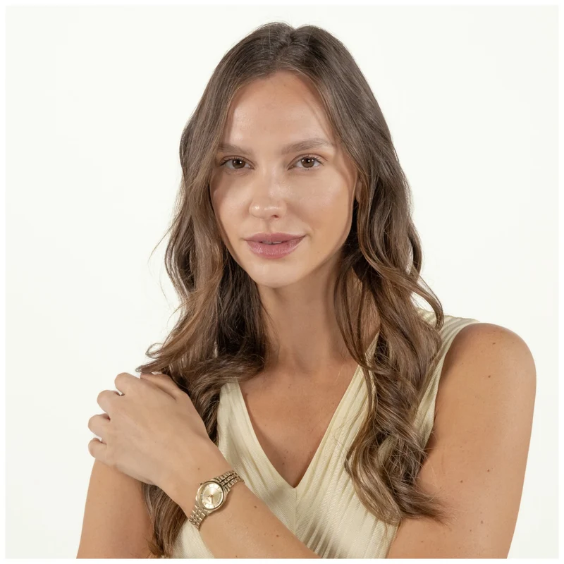 BOSS Graceful Mina 1502843 Damen Armbanduhr Gold • Schmetterlingsfaltschließe • Mineralglas
