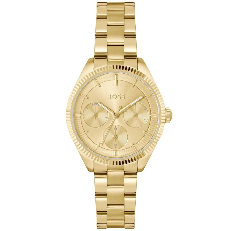 BOSS Sage Sport 1502803 Damen Armbanduhr Gold • Quarzwerk • Faltschließe