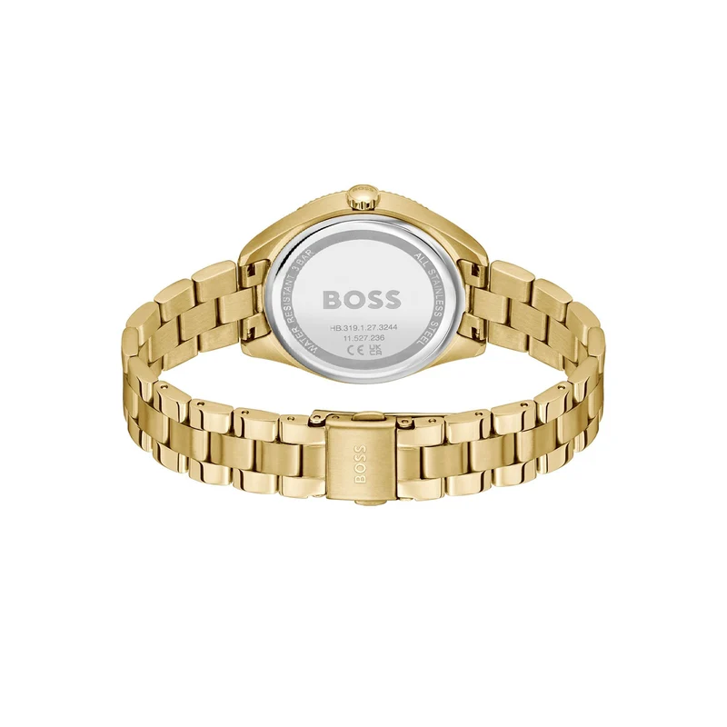 BOSS Sage Sport 1502803 Damen Armbanduhr Gold • Quarzwerk • Faltschließe