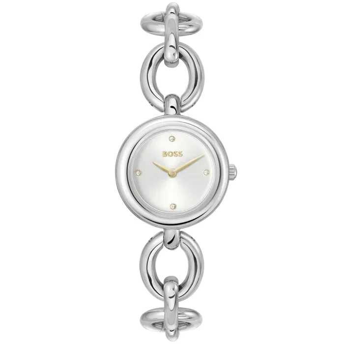 BOSS Live 1502791 Damen Armbanduhr Silber • Mineralglas • Edelstahl-Gliederarmband