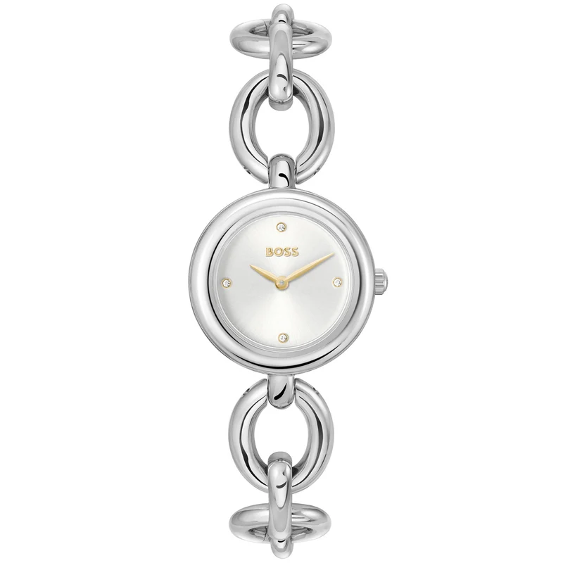BOSS Live 1502791 Damen Armbanduhr Silber • Mineralglas • Edelstahl-Gliederarmband