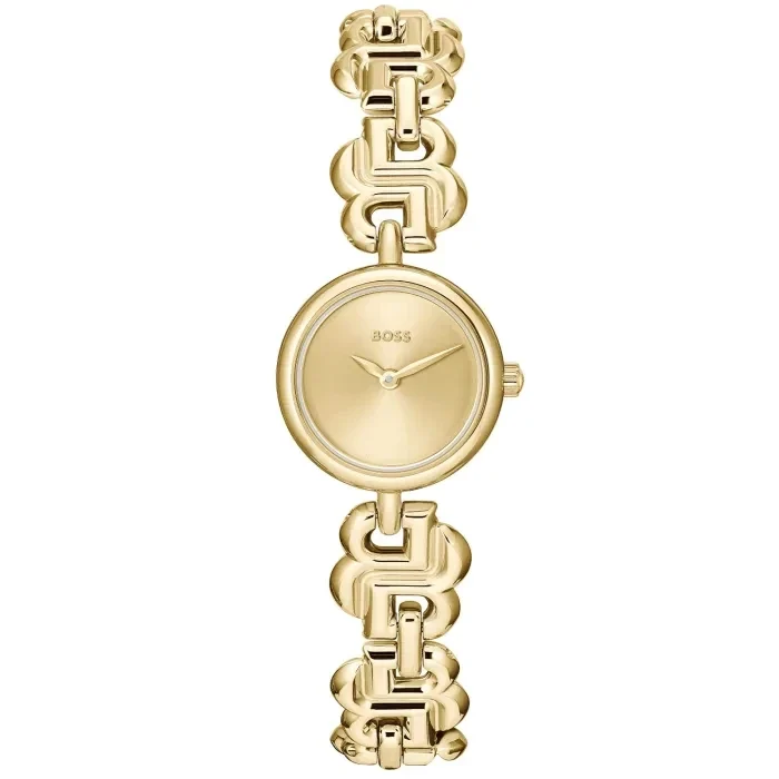 BOSS Double Dressy 1502794 Damen Armbanduhr Gold • Quarzwerk • Edelstahlarmband