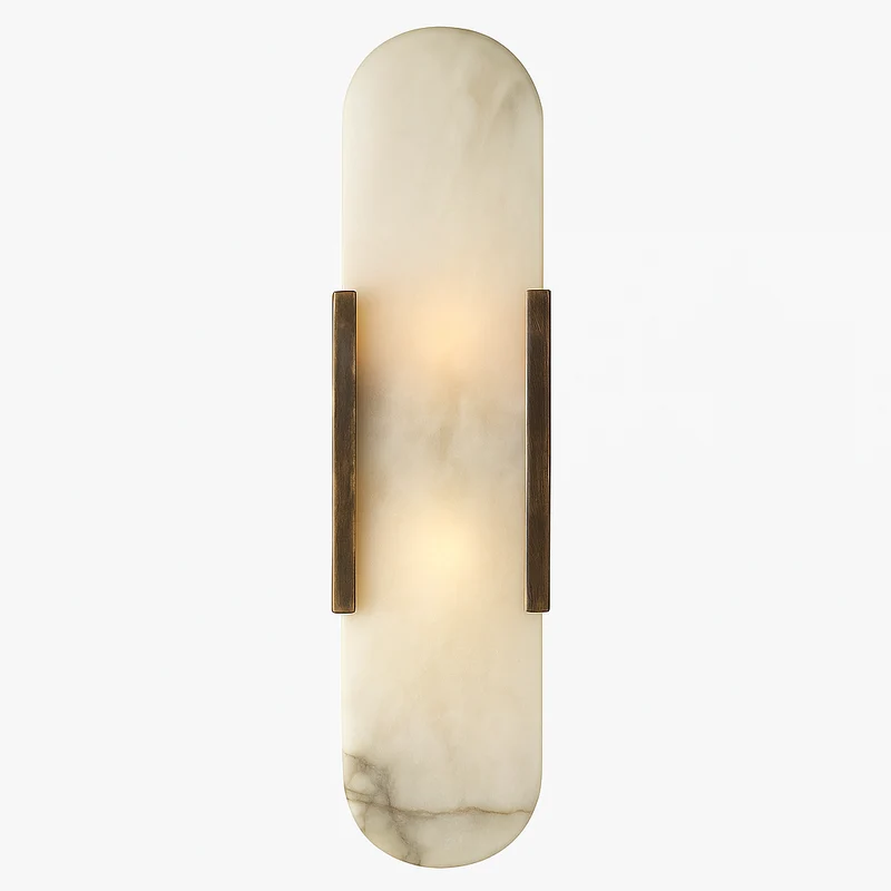 Marmeren wandlamp voor slaapkamer en woonkamer met zachte sfeerverlichting | Sansoti