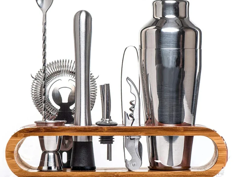 Cocktailset van roestvrij staal met luxe afwerking voor thuisbar en mixology | Sansoti