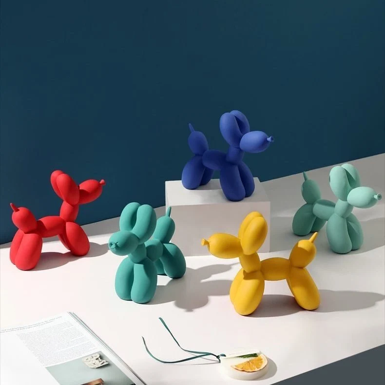 Decoratief ballon hond beeld van resin voor moderne woondecoratie | Sansoti
