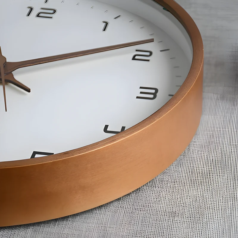 Moderne ronde houten wandklok met stilzwijgend uurwerk voor woonkamer, keuken en slaapkamer | Sansoti