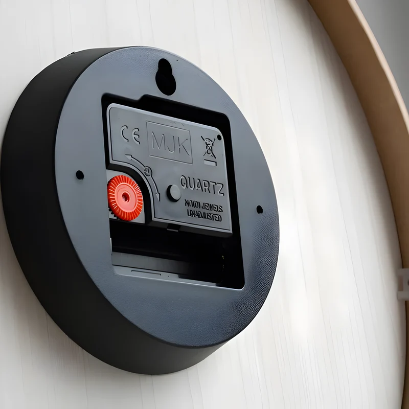 Moderne ronde houten wandklok met stilzwijgend uurwerk voor woonkamer, keuken en slaapkamer | Sansoti