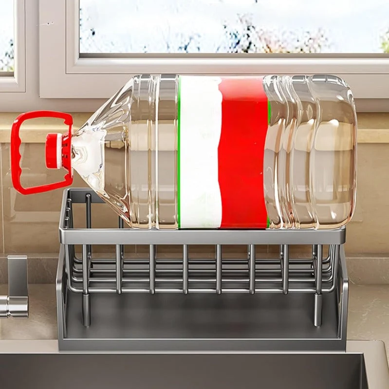 Keuken- en badkamer organizer met automatische afwatering en handdoekhouder | Sansoti
