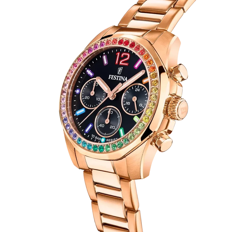 Festina Rainbow F20639/3 Damenuhr • Elegantes Rainbow-Design • Edelstahl