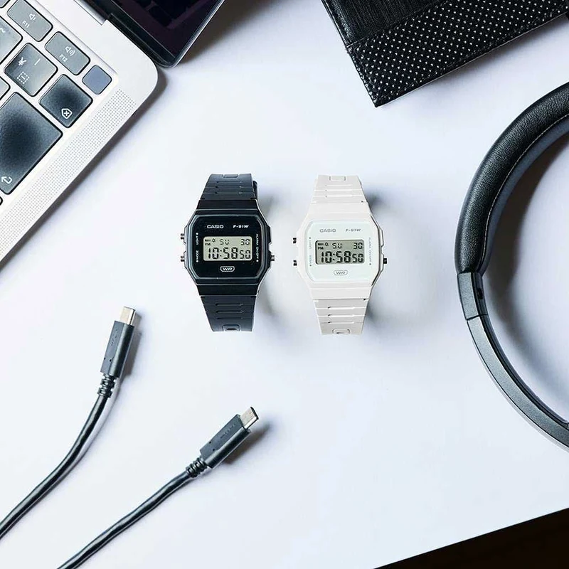 Casio Vintage F-91W-1AEF Herrenuhr • Kult-Design • 7 Jahre Batterie