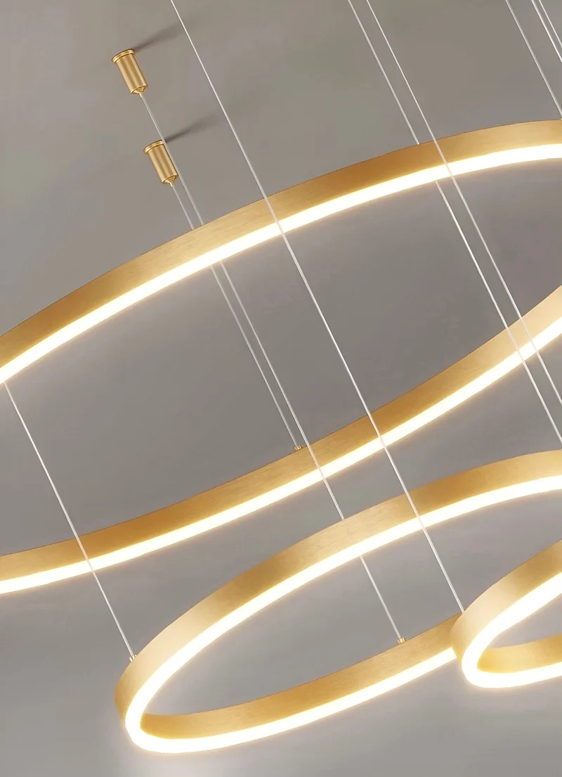Moderne Led Ring Hanglamp Met Meerdere Lichtcirkels En Dimbare Verlichting | Sansoti