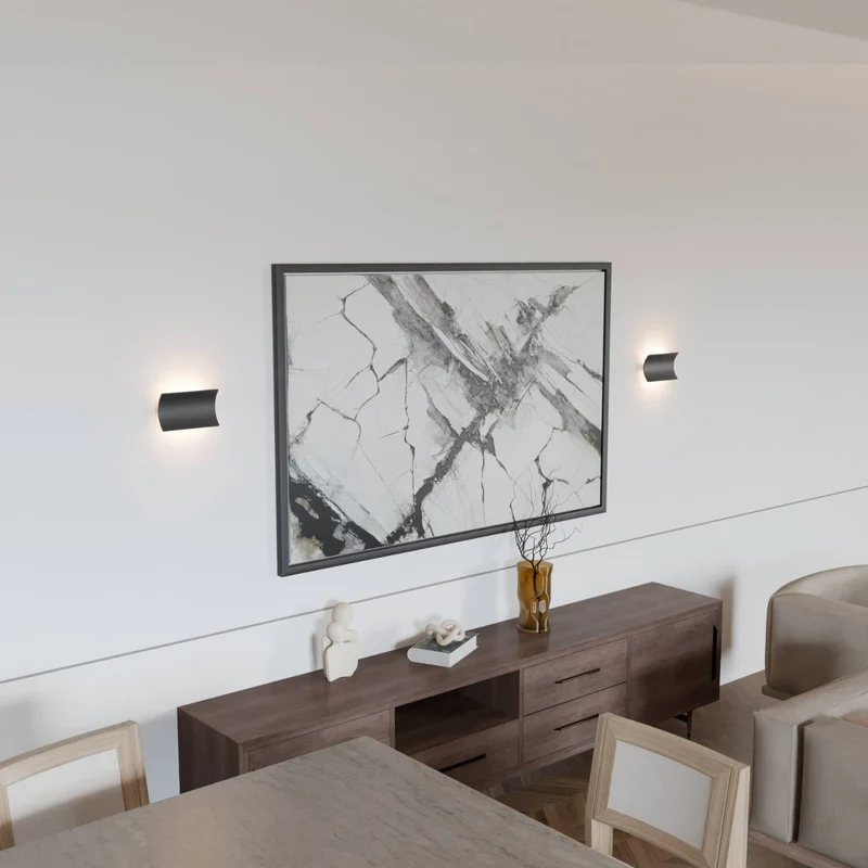 Elegante led wandlamp met warm indirect licht voor binnen en beschut buiten | Sansoti