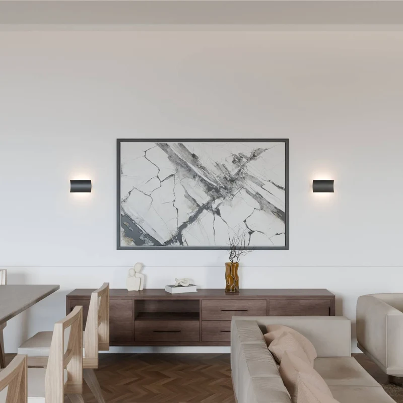 Elegante led wandlamp met warm indirect licht voor binnen en beschut buiten | Sansoti
