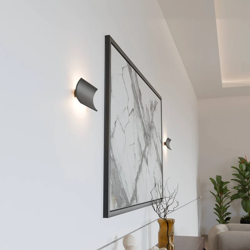 Elegante led wandlamp met warm indirect licht voor binnen en beschut buiten | Sansoti