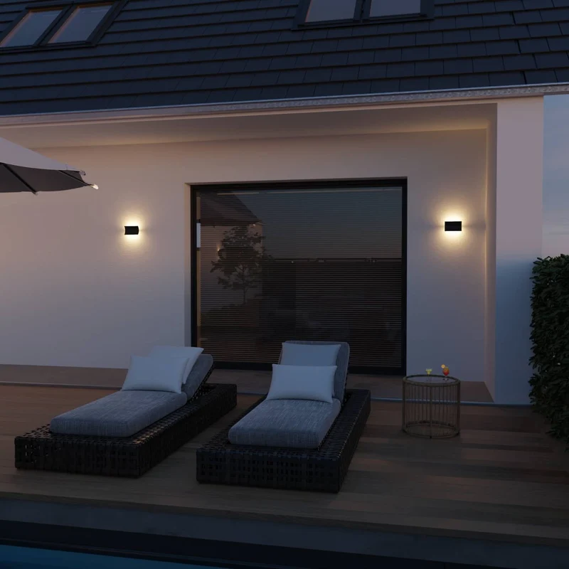 Elegante led wandlamp met warm indirect licht voor binnen en beschut buiten | Sansoti