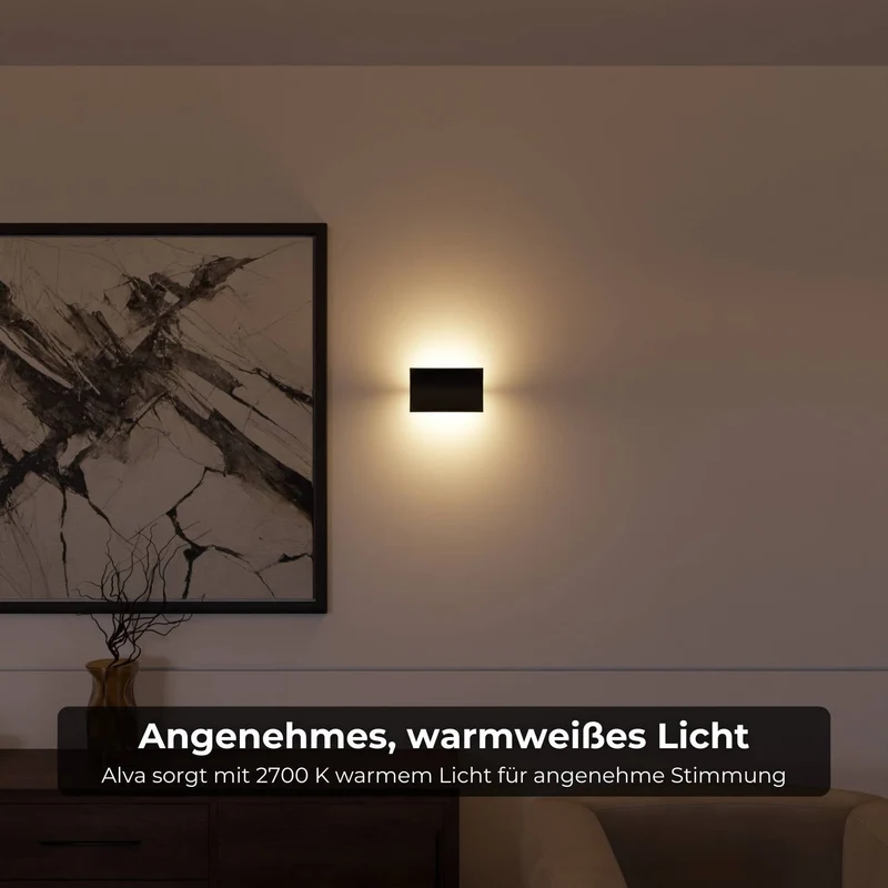 Elegante led wandlamp met warm indirect licht voor binnen en beschut buiten | Sansoti
