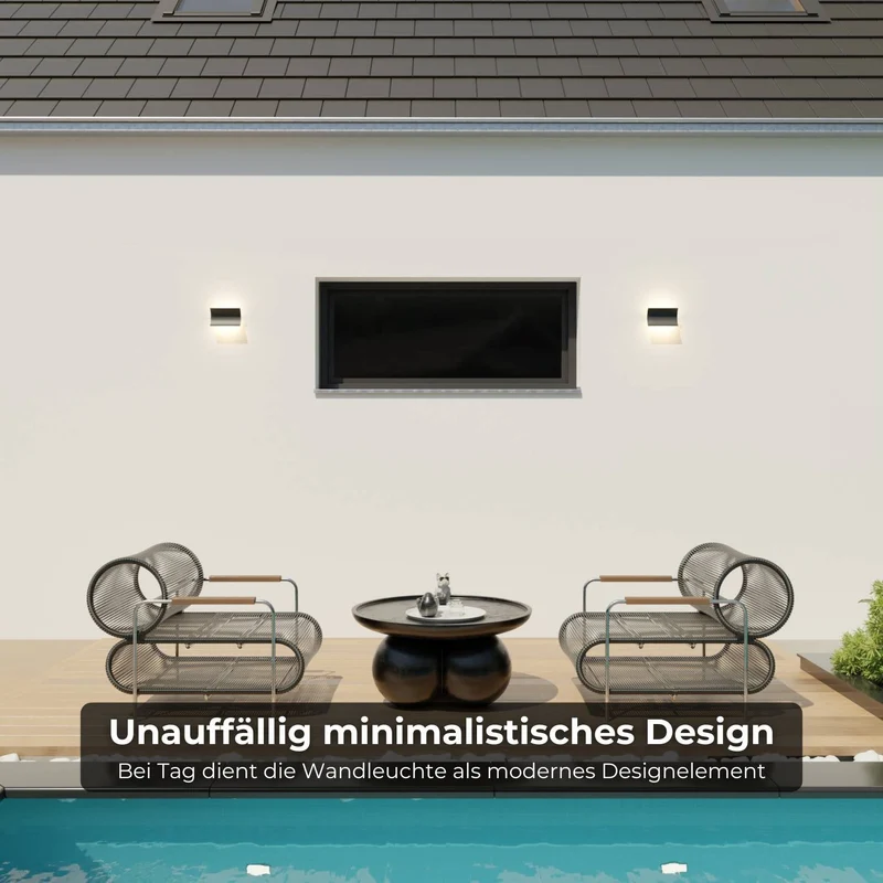 Elegante led wandlamp met warm indirect licht voor binnen en beschut buiten | Sansoti