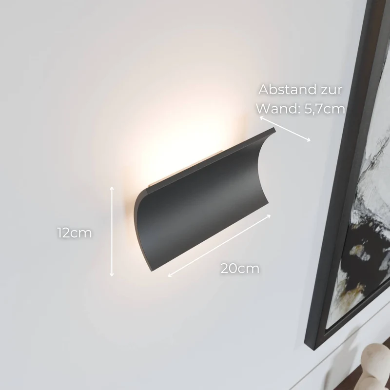 Elegante led wandlamp met warm indirect licht voor binnen en beschut buiten | Sansoti