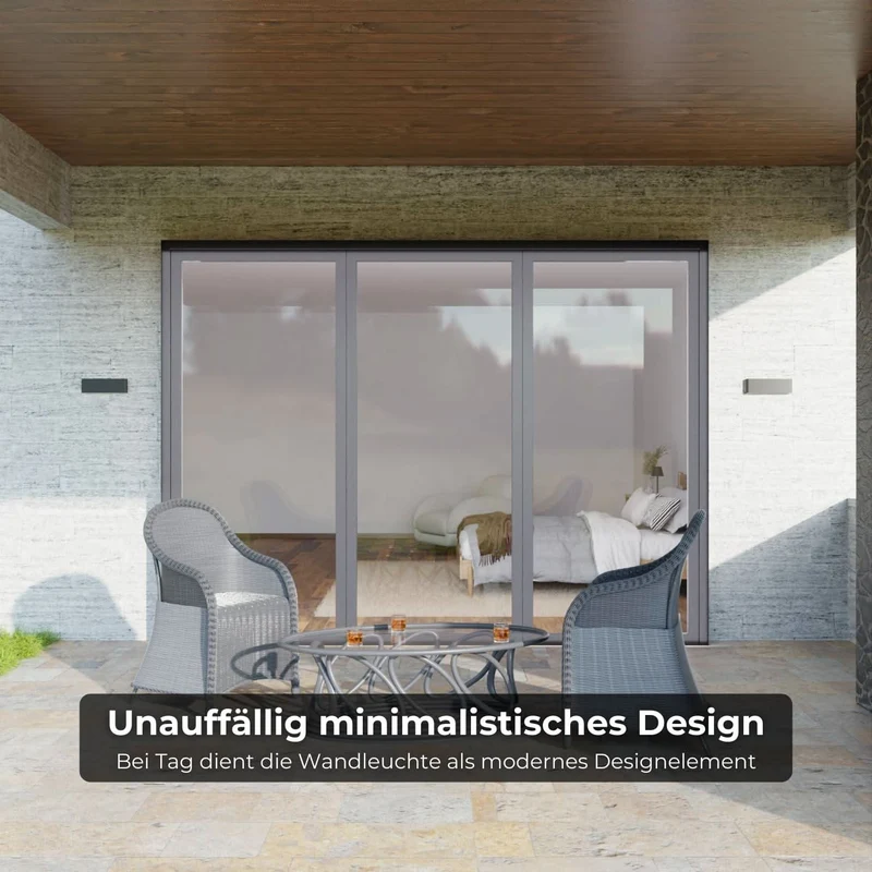 Minimalistische led wandlamp voor buiten en binnen met up-down licht | Sansoti