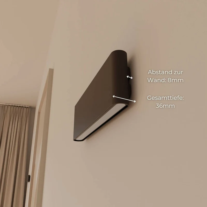 Minimalistische led wandlamp voor buiten en binnen met up-down licht | Sansoti