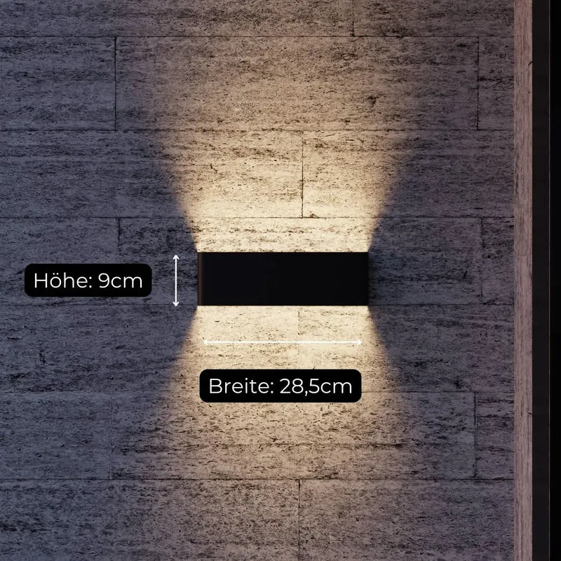Minimalistische led wandlamp voor buiten en binnen met up-down licht | Sansoti