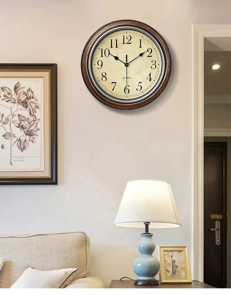 Klassieke Houten Wandklok 30 cm met Stil Uurwerk | Sansoti