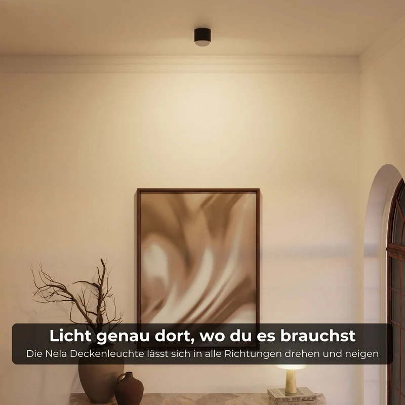 Verstelbare led plafondlamp met gericht warm 2700k licht voor hal keuken en woonkamer | Sansoti