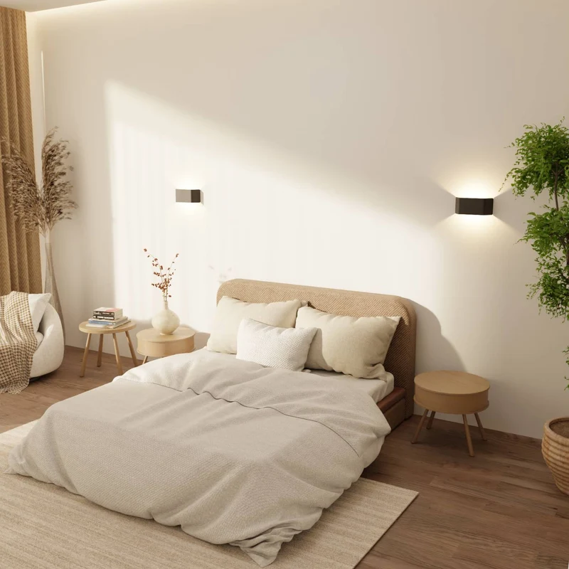 Moderne wandlamp met warm 2700k licht en ip54 bescherming voor binnen en buiten | Sansoti