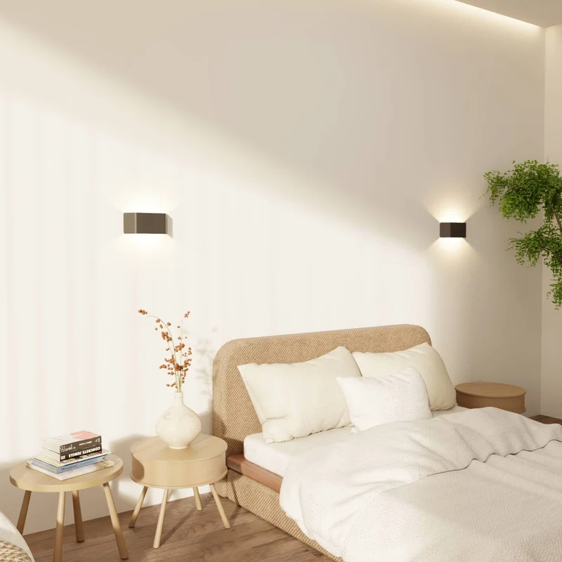 Moderne wandlamp met warm 2700k licht en ip54 bescherming voor binnen en buiten | Sansoti
