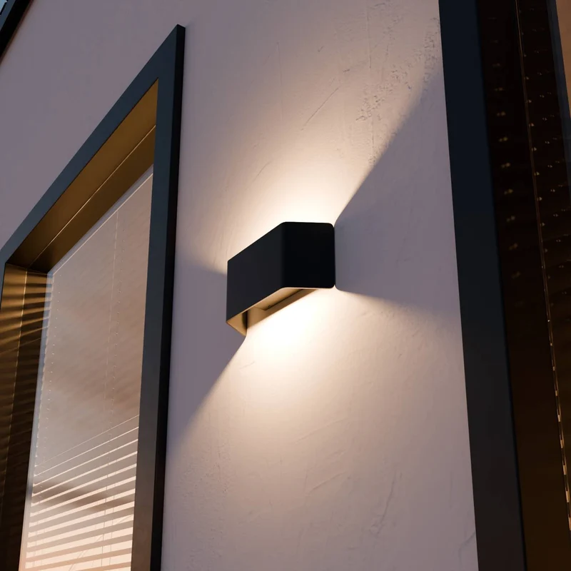 Moderne wandlamp met warm 2700k licht en ip54 bescherming voor binnen en buiten | Sansoti