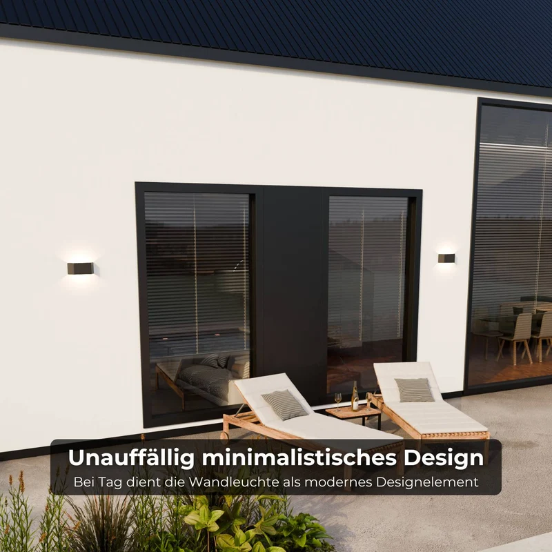 Moderne wandlamp met warm 2700k licht en ip54 bescherming voor binnen en buiten | Sansoti