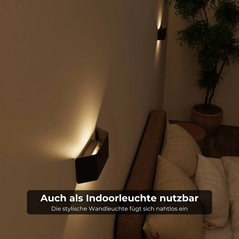 Moderne wandlamp met warm 2700k licht en ip54 bescherming voor binnen en buiten | Sansoti