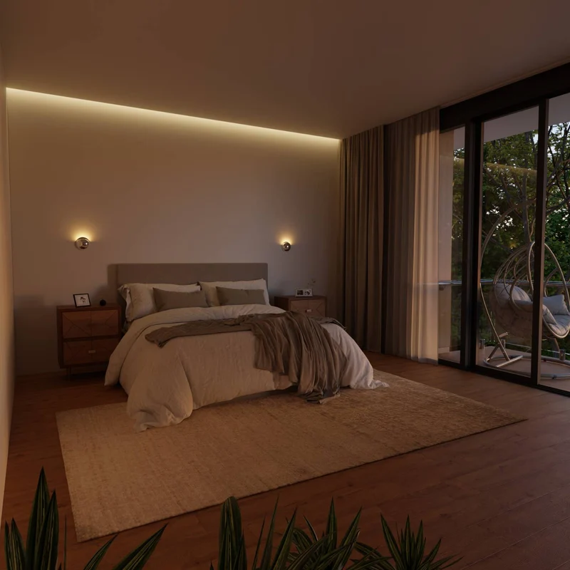 Moderne wandlamp met indirect licht en ip65 bescherming voor binnen en buiten | Sansoti