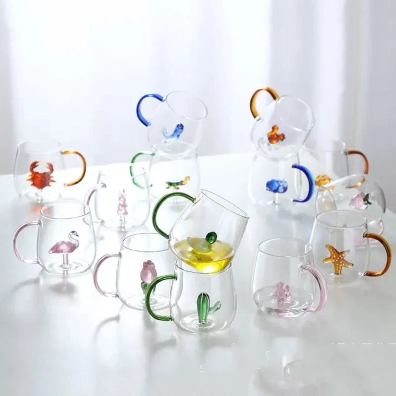 Glazen Theemok met 3D Dierenfiguur | Sansoti