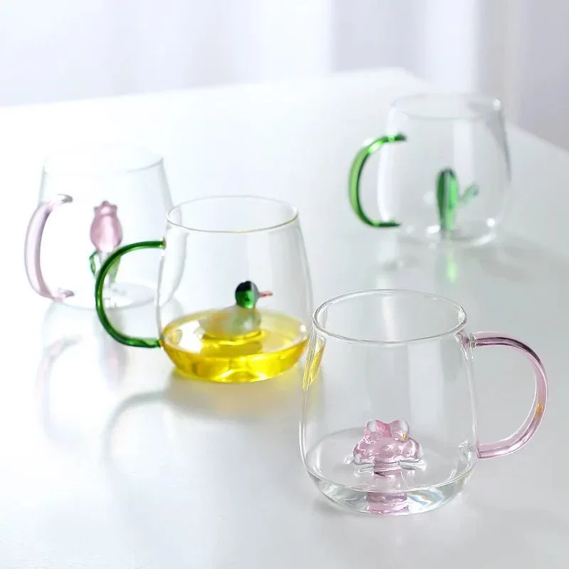 Glazen Theemok met 3D Dierenfiguur | Sansoti