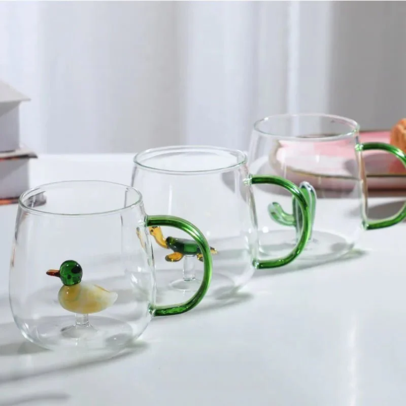 Glazen Theemok met 3D Dierenfiguur | Sansoti