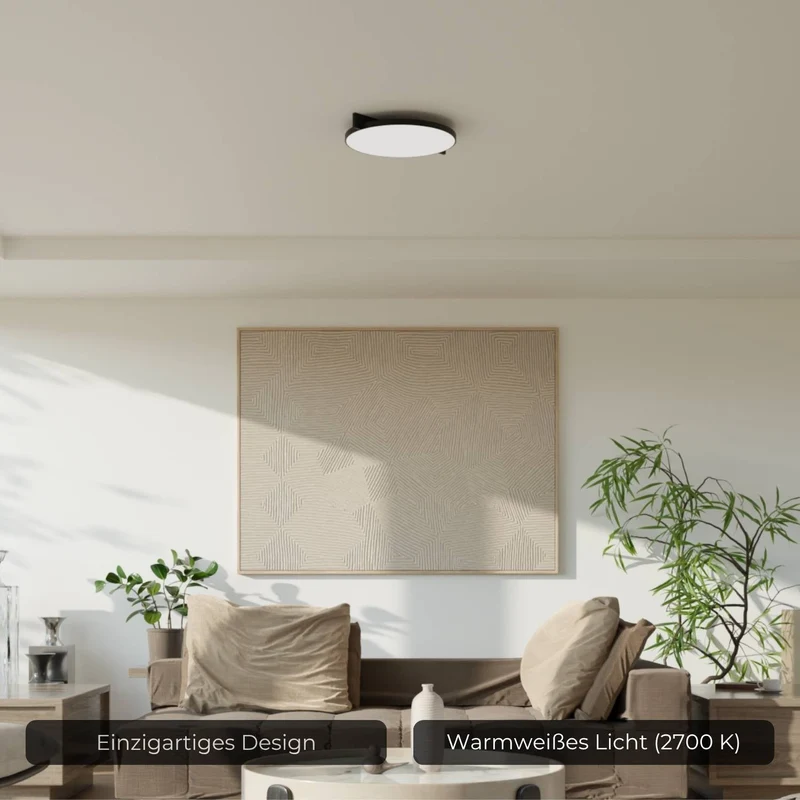 Plafondlamp met warm 2700k licht voor rustige en gelijkmatige sfeerverlichting | Sansoti