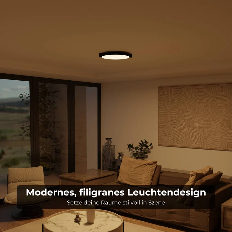 Plafondlamp met warm 2700k licht voor rustige en gelijkmatige sfeerverlichting | Sansoti