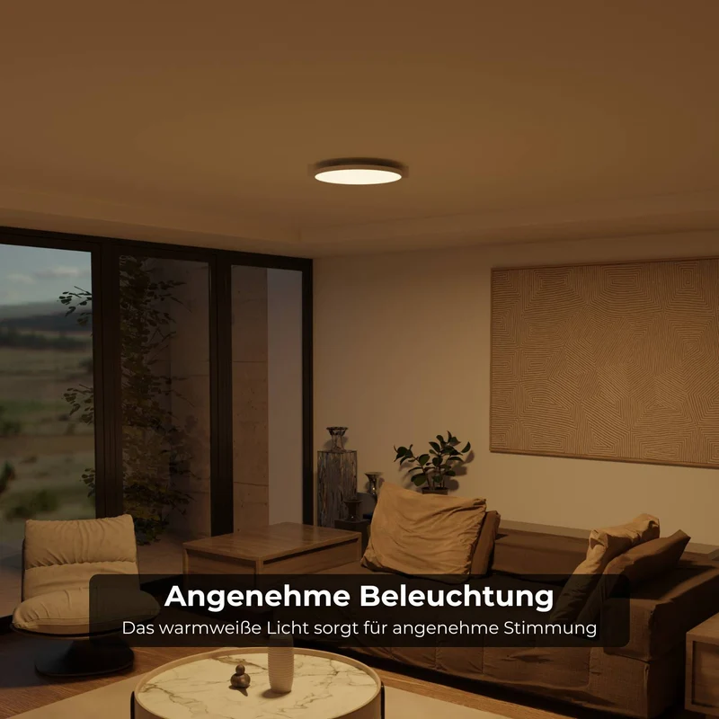 Plafondlamp met warm 2700k licht voor rustige en gelijkmatige sfeerverlichting | Sansoti
