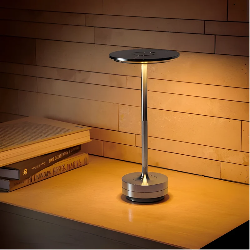 Draadloze Tafellamp met Touch Dimming – Luxe LED Tafellamp Oplaadbaar, Snoerloos & Sfeerverlichting voor Woonkamer en Slaapkamer