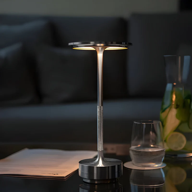 Draadloze Tafellamp met Touch Dimming – Luxe LED Tafellamp Oplaadbaar, Snoerloos & Sfeerverlichting voor Woonkamer en Slaapkamer