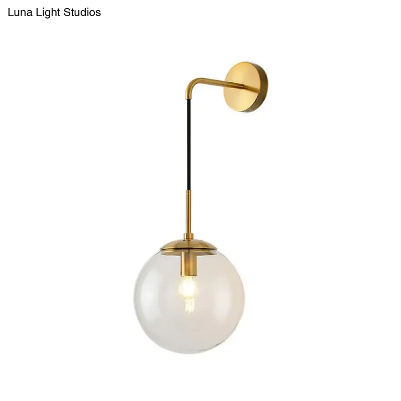 Glazen Wandlamp Bol Modern Metaal E26/E27 Fitting Woonkamer Slaapkamer Hal Scandinavisch Design Interieur | Sansoti