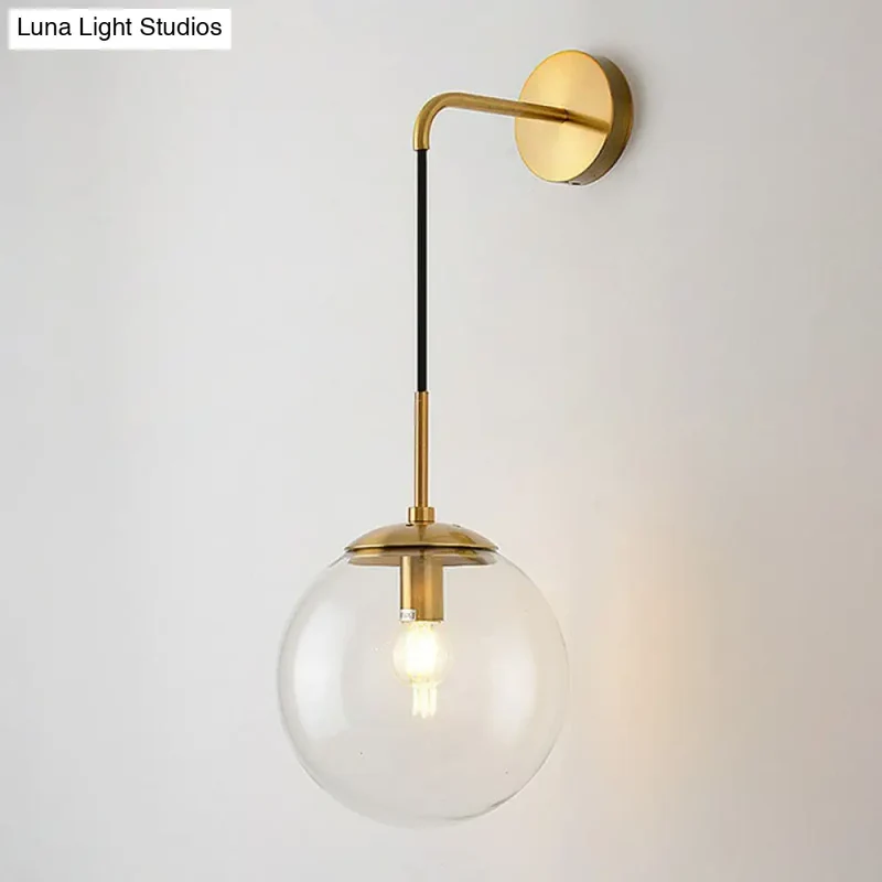 Glazen Wandlamp Bol Modern Metaal E26/E27 Fitting Woonkamer Slaapkamer Hal Scandinavisch Design Interieur | Sansoti