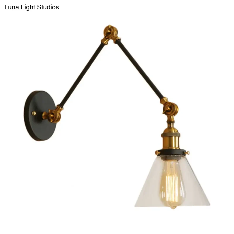Verstelbare Wandlamp met Helder Glas en Metalen Zwenkarm voor Sfeervolle Woonkamer en Slaapkamer Verlichting | Sansoti