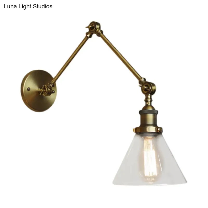 Verstelbare Wandlamp met Helder Glas en Metalen Zwenkarm voor Sfeervolle Woonkamer en Slaapkamer Verlichting | Sansoti