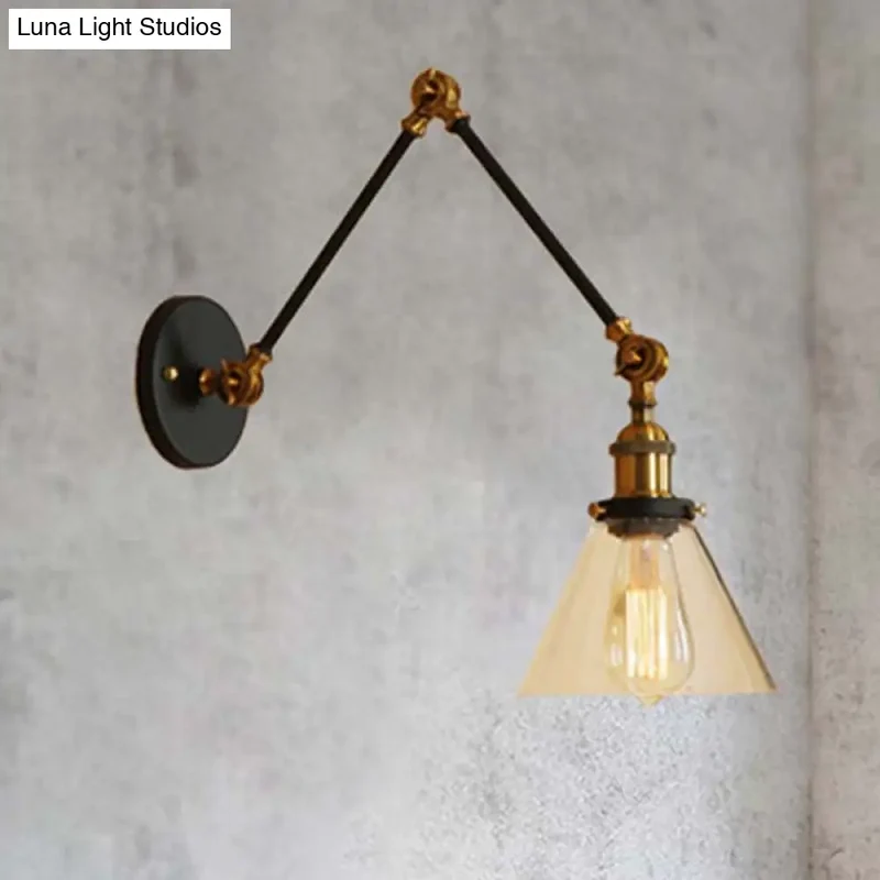 Verstelbare Wandlamp met Helder Glas en Metalen Zwenkarm voor Sfeervolle Woonkamer en Slaapkamer Verlichting | Sansoti